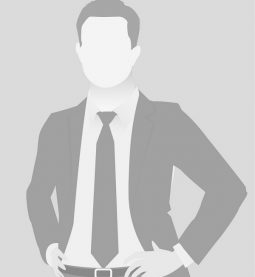 Default placeholder businessman half-length portrait photo avatar. Man gray color